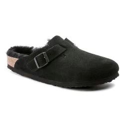 Birkenstock Boston: VL / Shearling (Narrow) Black