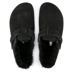 Birkenstock Boston: VL / Shearling (Narrow) Black 6 Birkenstock Boston: VL / Shearling (Narrow) Black -Eat Dust BostonBlackShear3