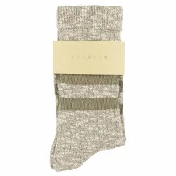 Escuyer Socks - Melange Stripes - Anis / Green