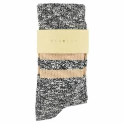 Escuyer Socks - Melange Stripes - Black / Natural
