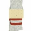 Escuyer Socks - Melange Stripes - Grey / Brick