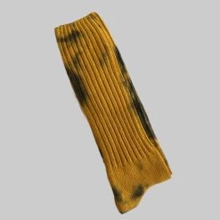 Escuyer Socks - Tie Dye - Mustard / Navy