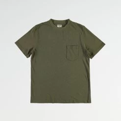 Pocket T-Shirt Cotton Hemp Forest Green