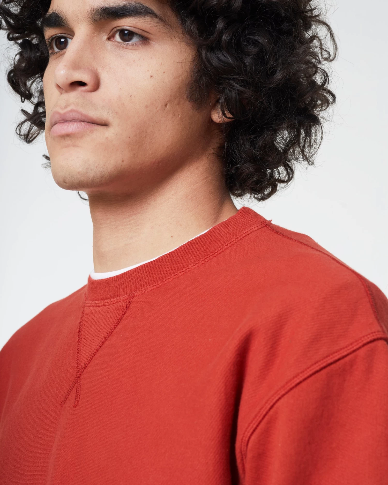 Basic Sweatshirt American Fleece Rust 3 Basic Sweatshirt American Fleece Rust - Image 3