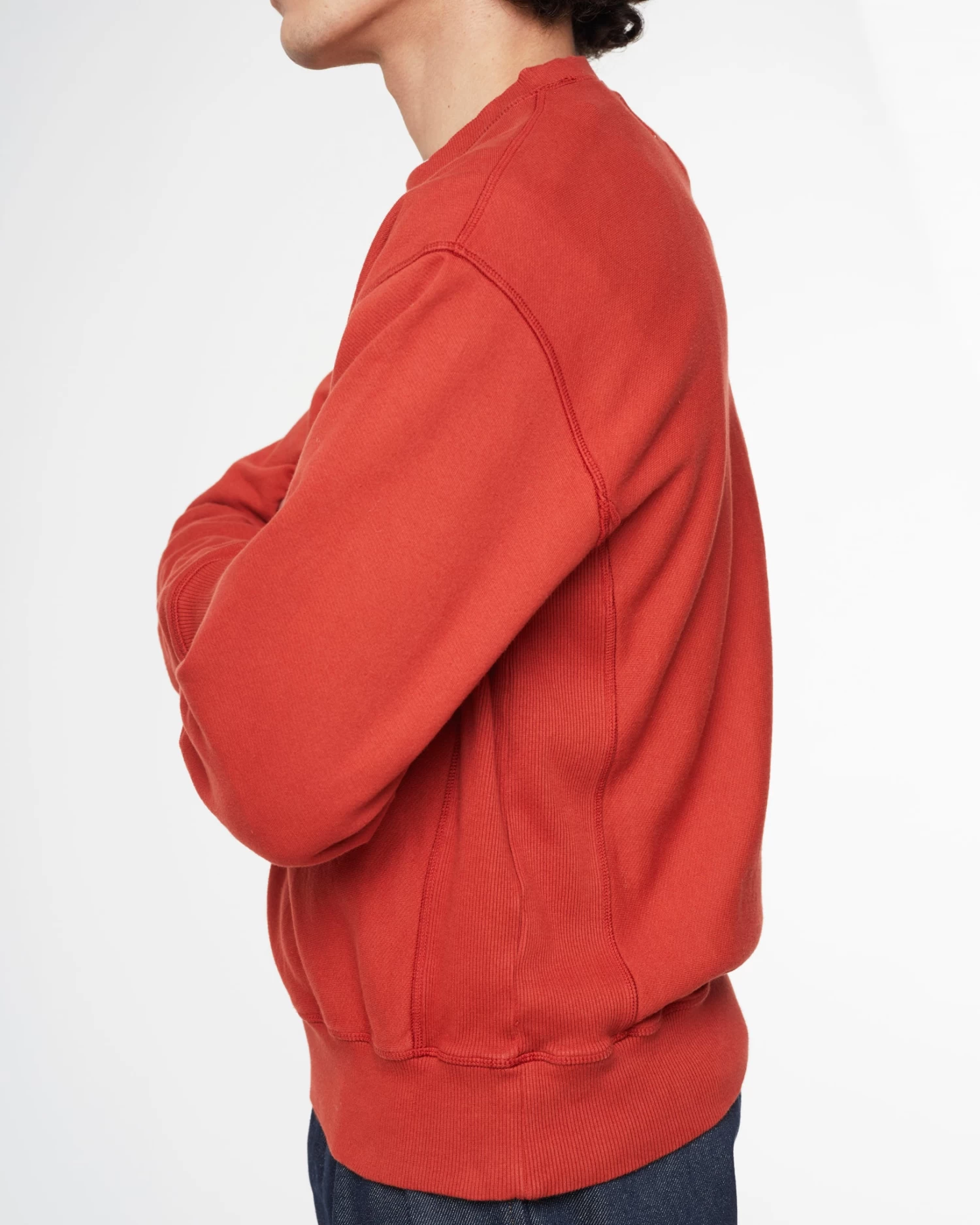 Basic Sweatshirt American Fleece Rust 5 Basic Sweatshirt American Fleece Rust - Image 5