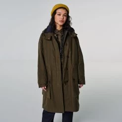 G.o.D Field Coat Dry Waxed Cotton Khaki Brown