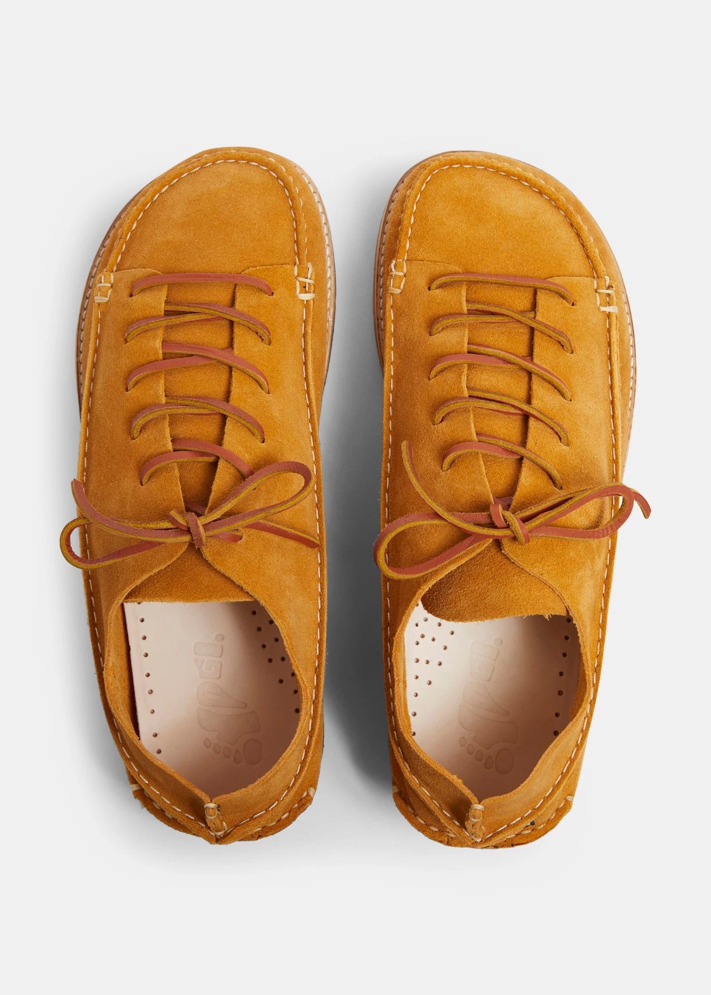 Yogi Finn Suede Lace Up Shoe On Crepe Outsole Turmeric 2 Yogi Finn Suede Lace Up Shoe On Crepe Outsole Turmeric - Image 2