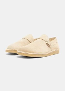 Yogi Corso Suede Buckle Monk Shoe On Crepe Outsole /Hairy Sand