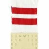 Escuyer Socks - Tube - Off White / Chinese Red