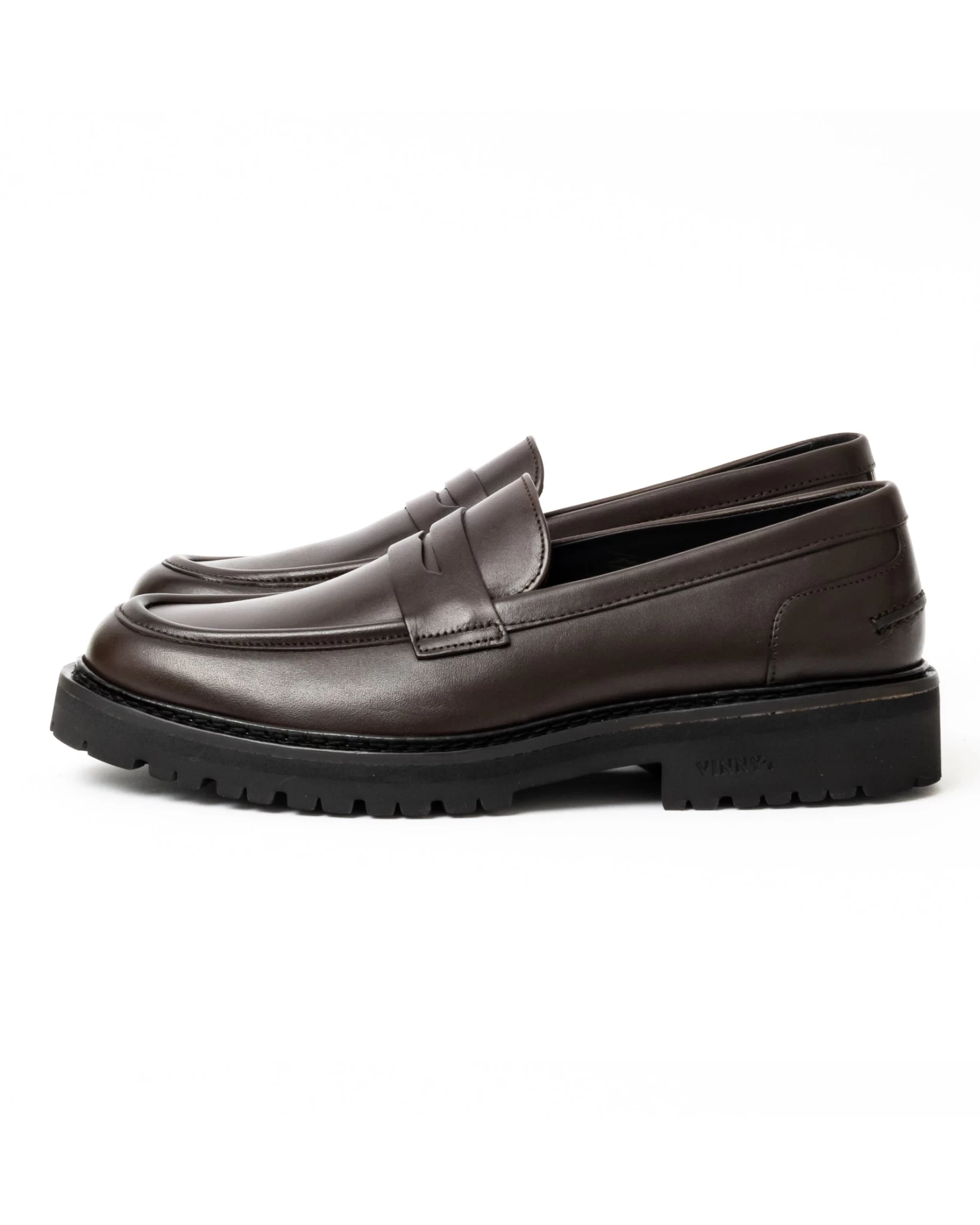 Vinny's Richee Penny Loafer Dark Brown Crust Leather 2 Vinny's Richee Penny Loafer Dark Brown Crust Leather - Image 2