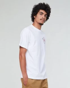 Russel T-Shirt Exquisite Open End Jersey White -Eat Dust m j ss23 007 oeb 001 0002 3