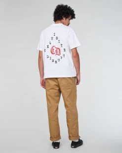 Russel T-Shirt Exquisite Open End Jersey White -Eat Dust m j ss23 007 oeb 001 0003 4