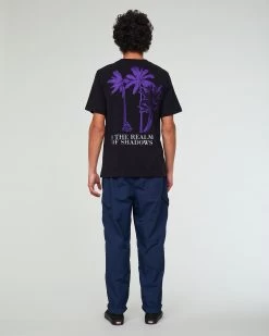 Russel T-Shirt Palm Open End Jersey Black -Eat Dust m j ss23 007 oeb 956 0004 5
