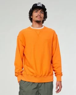 Steeve Sweater Cotton Fleece Tangerine