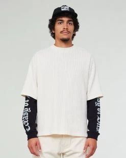 Big T Cotton Mesh Off White