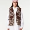 G.o.D Mountain Vest Bandana Faux Fur Brown / Off White