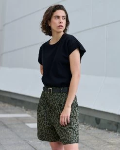 G.o.D River Short Cheetah Cotton Khaki -Eat Dust w c ss23 010 ctc 606 0004 5