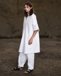 G.o.D Toku Dress Mighty Cotton Milk -Eat Dust w h ss23 004 mtc 015 0004 5