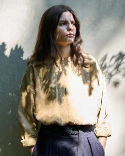 G.o.D Gardener Smock Seersucker Antelope