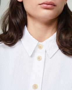 G.o.D Maxi Shirt Seersucker White 11 G.o.D Maxi Shirt Seersucker White -Eat Dust w i ss23 003 ssk 001 0004 5