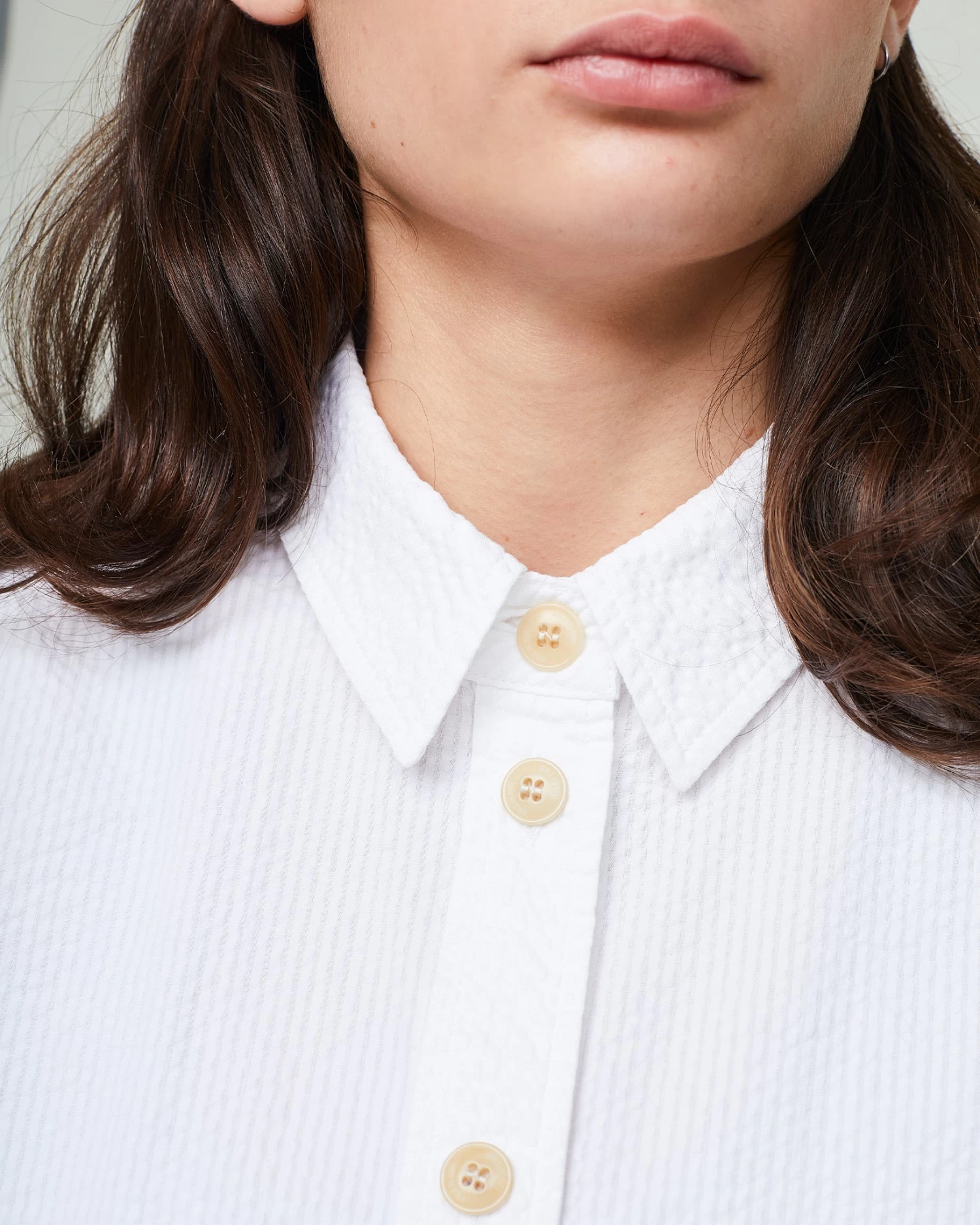 G.o.D Maxi Shirt Seersucker White 5 G.o.D Maxi Shirt Seersucker White - Image 5