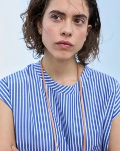 G.o.D Gardener Top Mayfair Poplin Cotton Blue & White Stripe -Eat Dust w i ss23 004 mfp bluestripe 0002 3