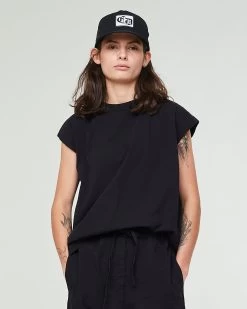 G.o.D Gardener Top Seersucker Black
